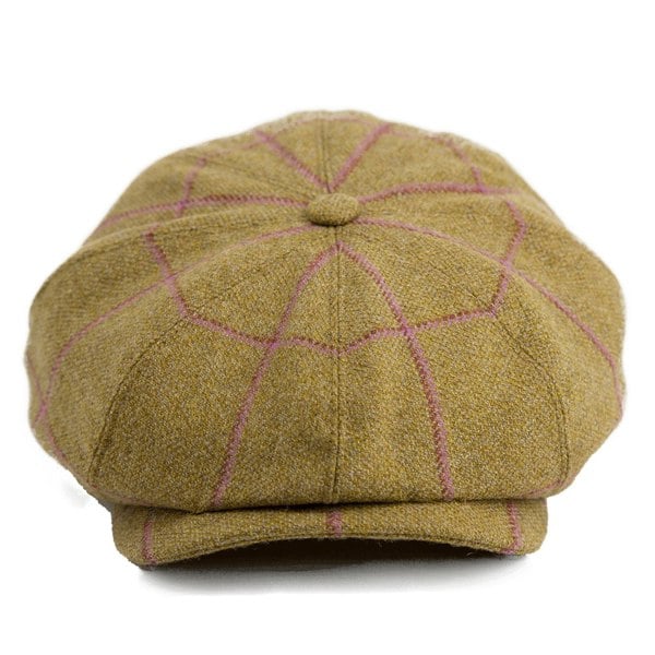 Gamble & Gunn 'Argyle' British Made Tweed 8 Panel Button Top Cap