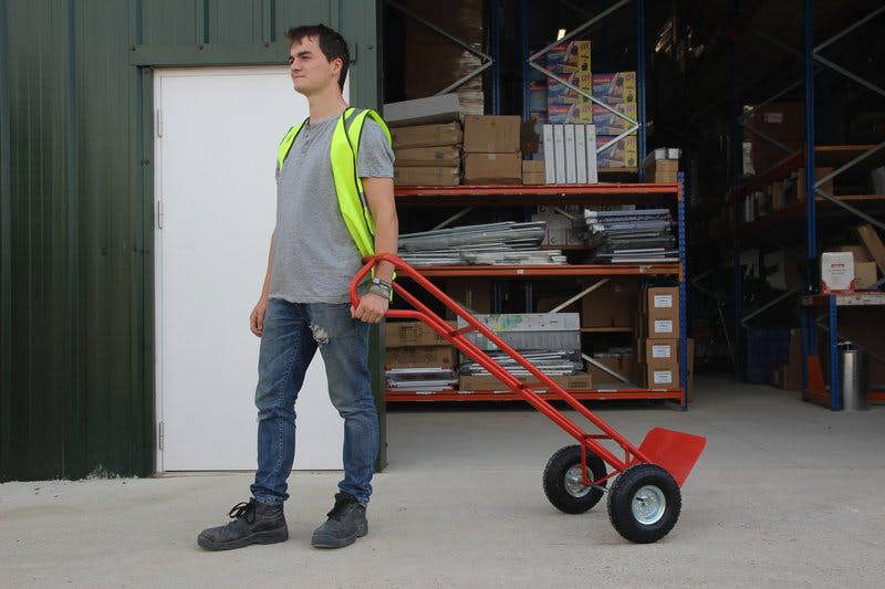 Bristol Tool Company 1894 High Back P Handle Sack Truck, Puncture-proof wheels, P Handle For Single Hand Use, Large Toe Plate, 250kg Capacity