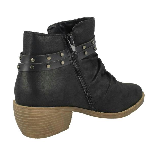 Down to Earth Ladies Down To Earth Rouched Ankle Boots F50948