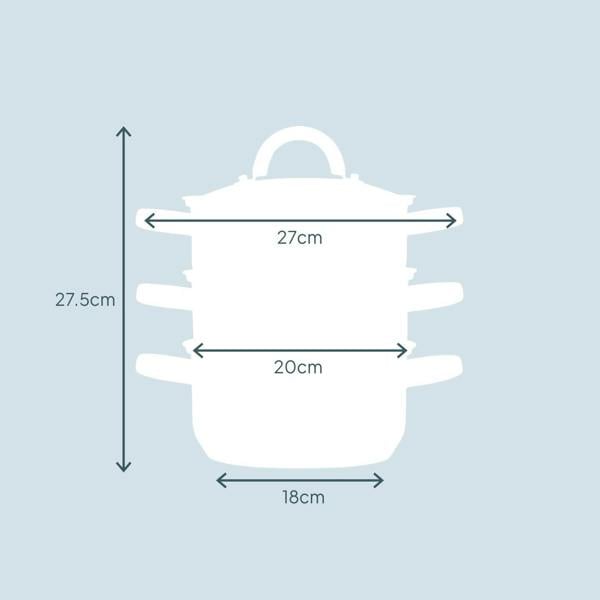 Cooks Professional 3 Tier Stainless Steel Steamer | 18cm
