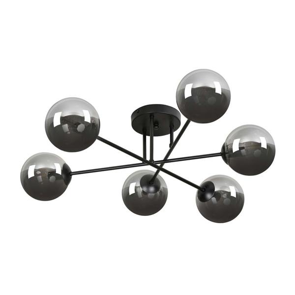 Emibig BRENDI Ceiling lamp  6 x E14 Black with Graphite Shade