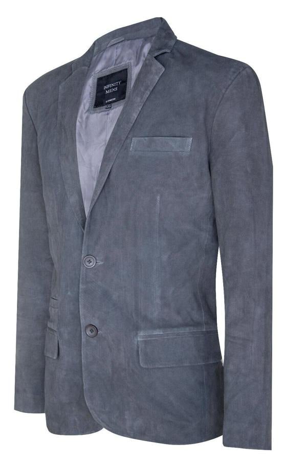 Infinity Leather Mens Blazer Suede Jacket Soft Italian Leather Coat
