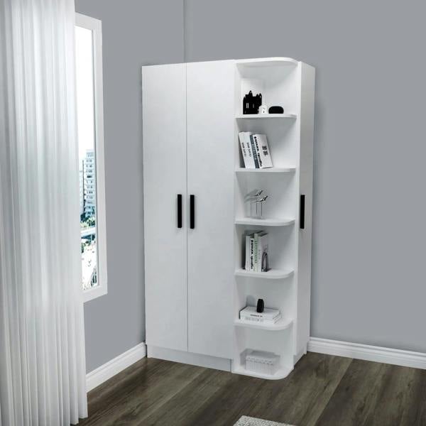 Destina Home Luses Compact Wardrobe with Cabinets and Shelves