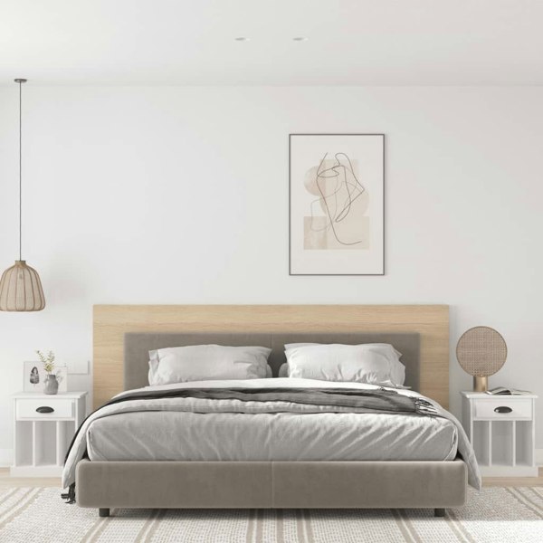 Berkfield Bedside Cabinets 2 pcs White 43x36x50 cm