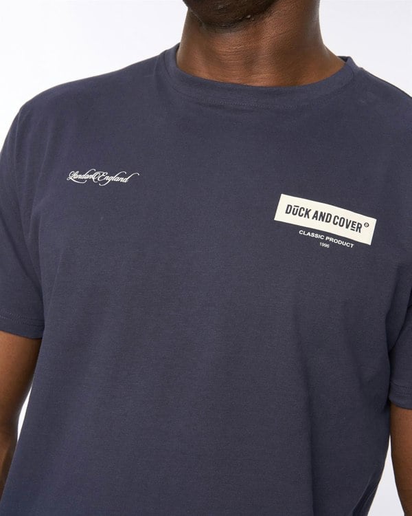 Duck and Cover Mersak T-Shirt Navy