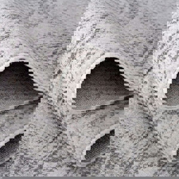 Grey Oriental Design Living Room Rug