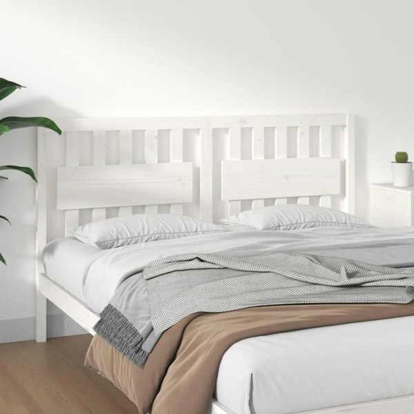Berkfield Bed Headboard White 165.5x4x100 cm Solid Wood Pine