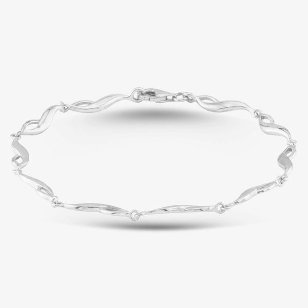 T. H. Baker Silver Small Twist Link Bracelet B4029