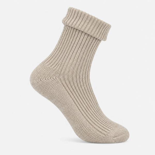 Totes 1PP CASHMERE TURN OVER TOP SOCKS Ankle Socks Socks   in  Brown