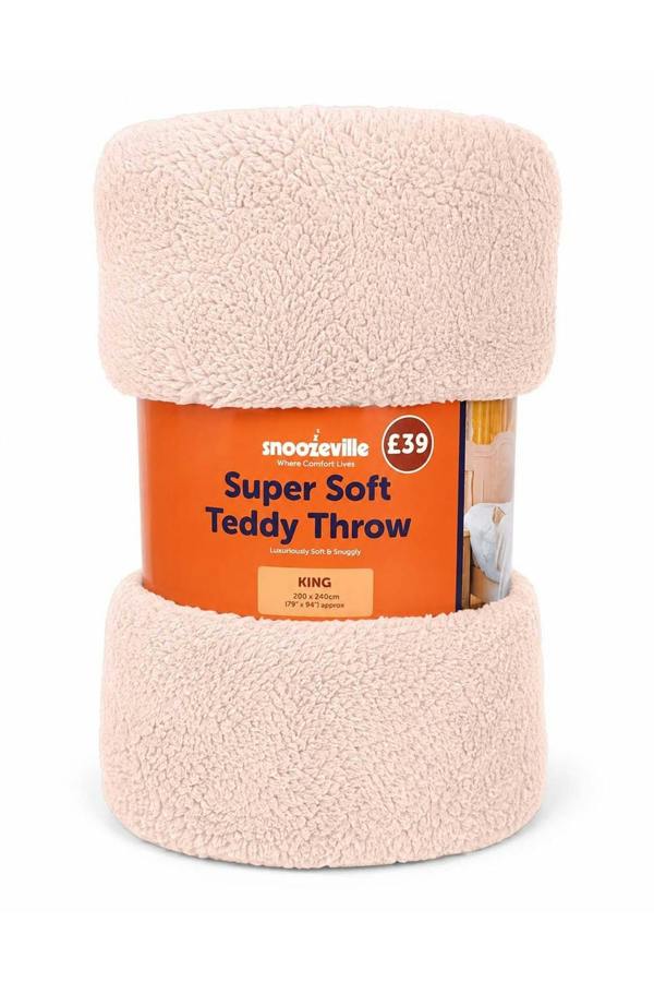 Dyzi Super Soft Large Teddy Fleece Throw – 200 x 240cm