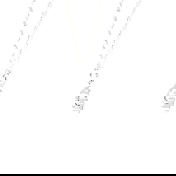 Say It With Dainty Block Initial Necklace - Sterling Silver