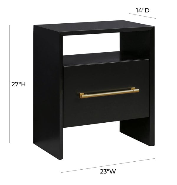 Furniture Edit Libre Black Nightstand Bedside Table