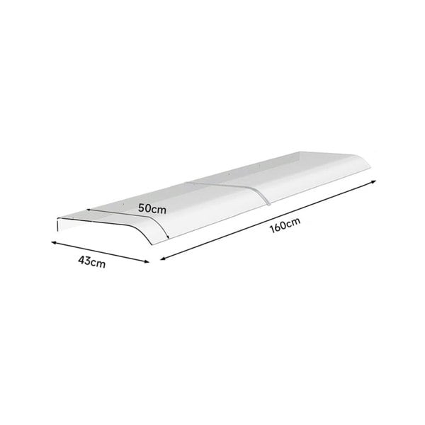 Frosted Window Door Awning Canopy 50cm Arc Length Living and Home 160 cm