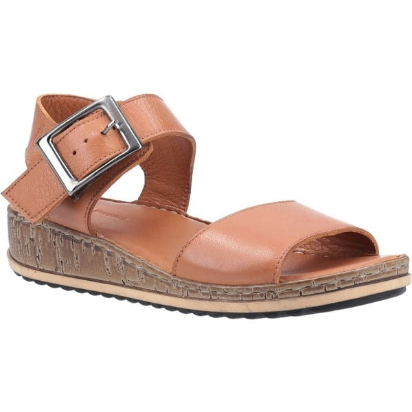 Hush Puppies Ellie Wide Leather Women's Tan Sandals