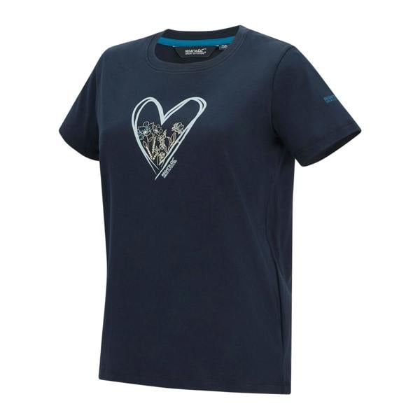 Regatta Womens/Ladies Filandra VX Heart T-Shirt - Navy - 