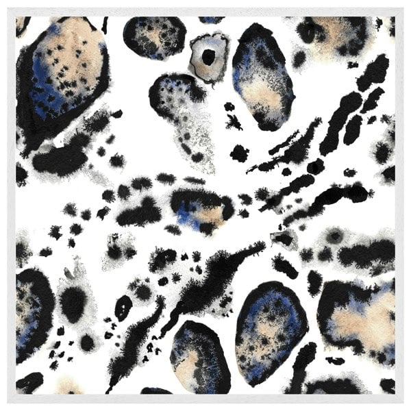 Benjamin Tate Design Leopard print with blue (picture Frame)