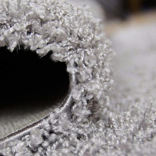 Modern Fluffy Rug Silver Grey Shaggy Long Pile Woven Carpet Mat for Living Room or Bedroom