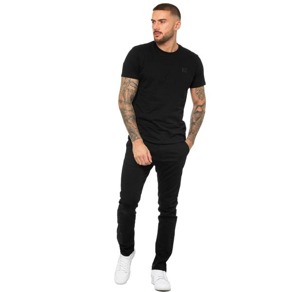 Enzo Mens Crew Neck T-Shirt - Black