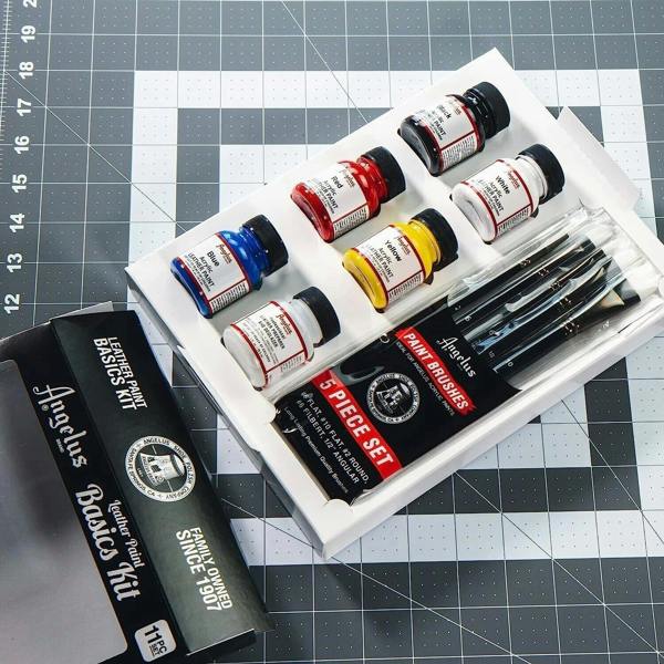 Angelus Leather Acrylic Paint Basics Kit - For Sneaker Customs 11pc