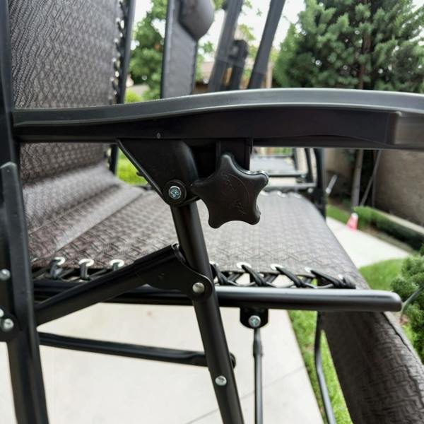 The Garden Marketplace Padded Garden Anti Gravity Recliner Chairs Brown (Set of 2)