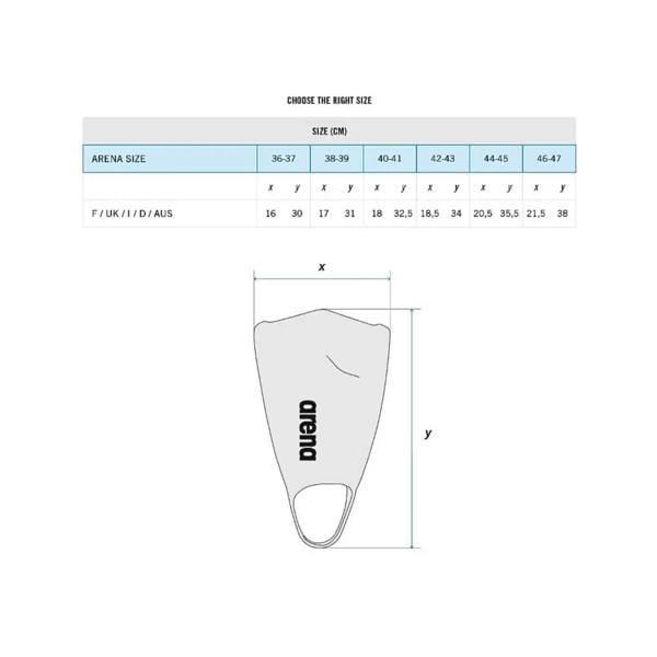 Arena Powerfin Pro II competitive training fins in black grey