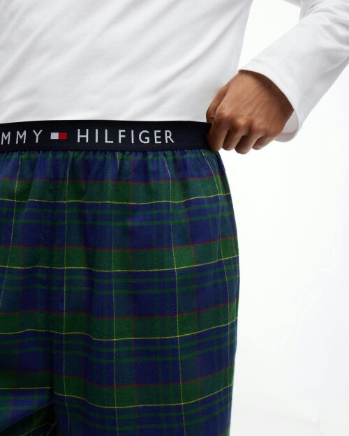 Tommy Hilfiger Flannel Waistband Mens Pyjama Pants - Buffalo Check Evergreen