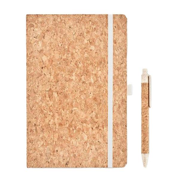 MidOcean Suber Cork A5 Notebook with Pen Set - Beige - 
