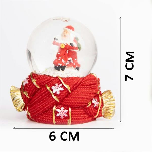 7cm Mini Christmas Snow Globe with Resin Base and Traditional Winter Scene Decoration image 8