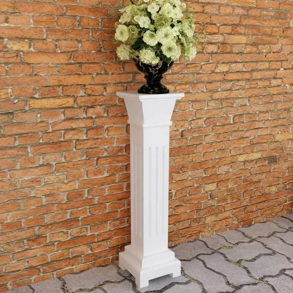 Berkfield Classic Square Pillar Plant Stand MDF