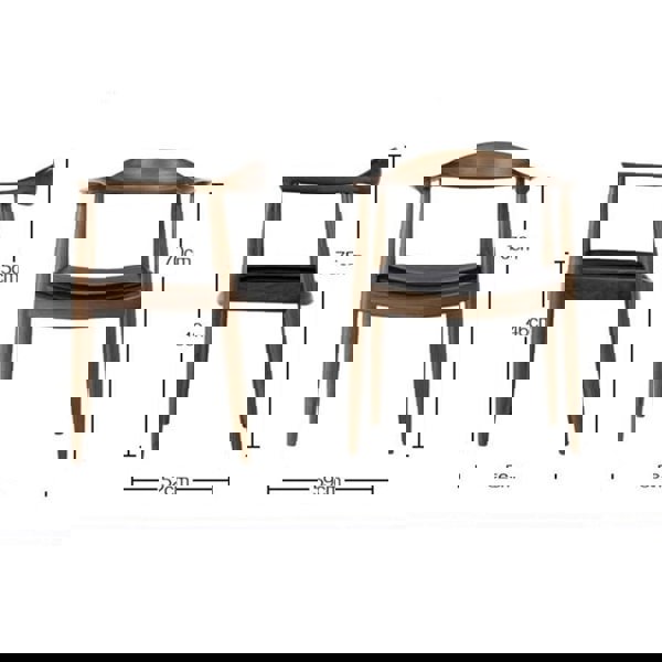 Weilai Concept Classic Kennedy Style Dining Chair, Oak