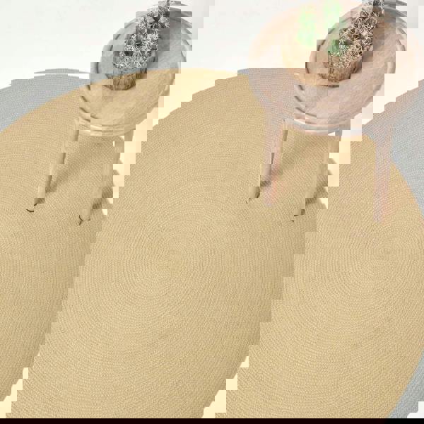 HOMESCAPES Handmade Woven Braided Rug