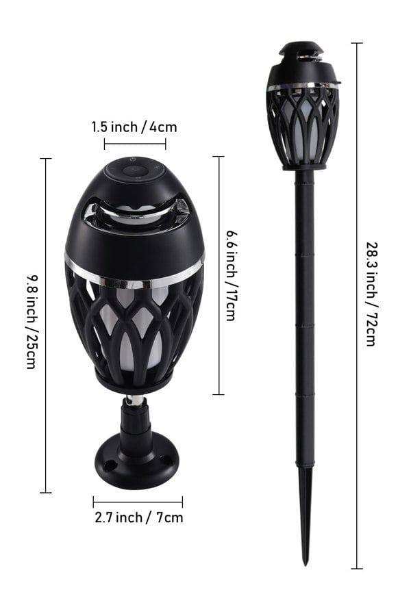 Living and Home Portable Flame Lamp Speaker with Dual Mounting Modes and Long-lasting Battery Life