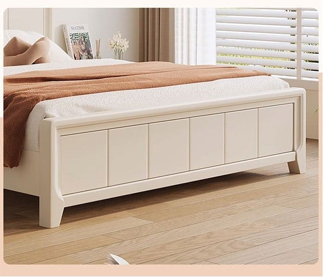 Agnes King Size / Super King Size Bed With Storage, Cream-Weilai Concept-Weilai Concept