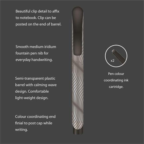 Clarity Fountain Pen Set - Black.