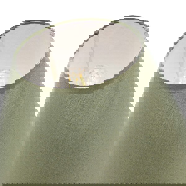 10 Inch Olive Green Cotton Coolie Lampshade for Table Lamp or Pendant Image 5