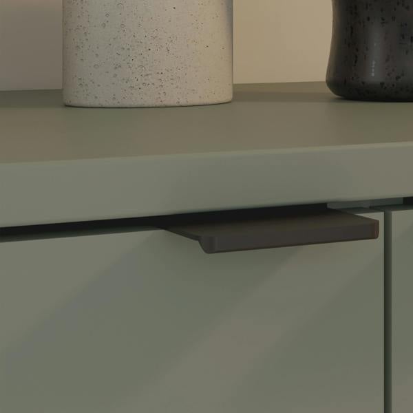 Furniture To Go Ganymede TV Unit with Open Shelf, Drawer & 2 Doors in Sage Green
