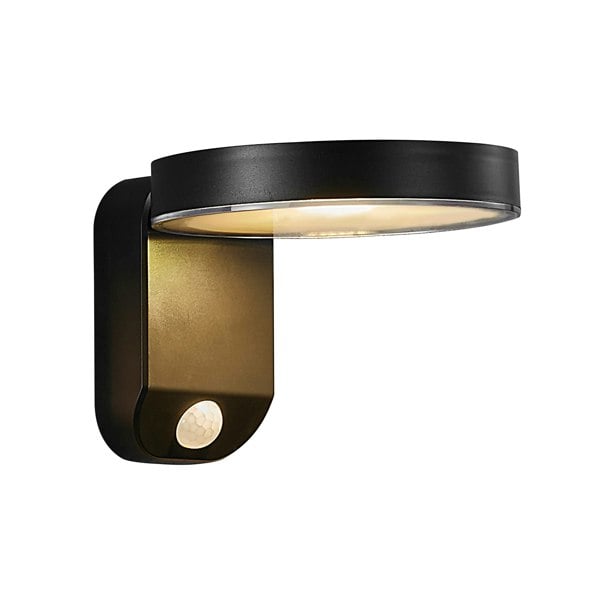 Nordlux Rica Round Solar | Wall light | Black