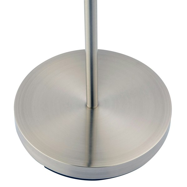 Modern LED Uplighter Metal Floor Lamp in Satin Nickel with Memory Dimmer Button Image 5