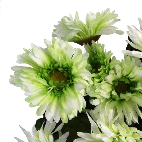 Leaf 33cm Artificial Potted Daisy White