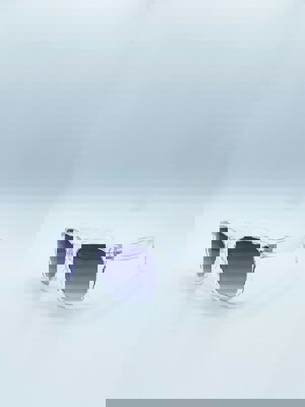 SVNX Clear Wayfarer Sunglasses with Graded Grey Lenses