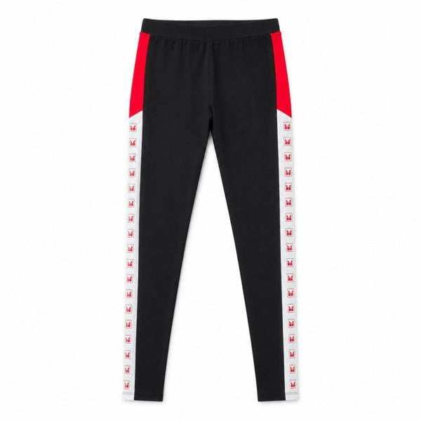 Tex-ass Kaufland Women's Logo Cotton Stretch Leggings Black Red Size XL