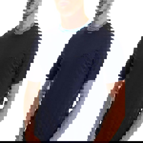 Missoni Short Sleeve T-Shirt Blue Navy Base With Blue And Purple Space Dyed M