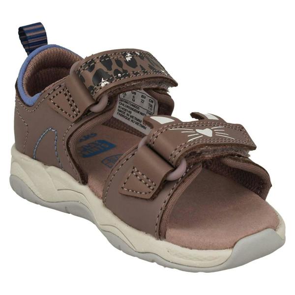 Clarks Childrens Clarks PLAYPRINT Big Cat Detailed Sandals Clowder Print T