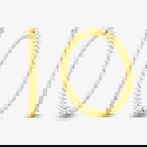 T. H. Baker Silver Gold Plated 11mm Sleeper Hoop Earrings S3525