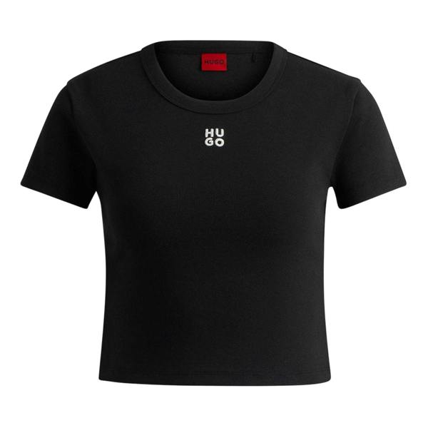 Hugo Womens/Ladies Delanor Crop Top - Black - 