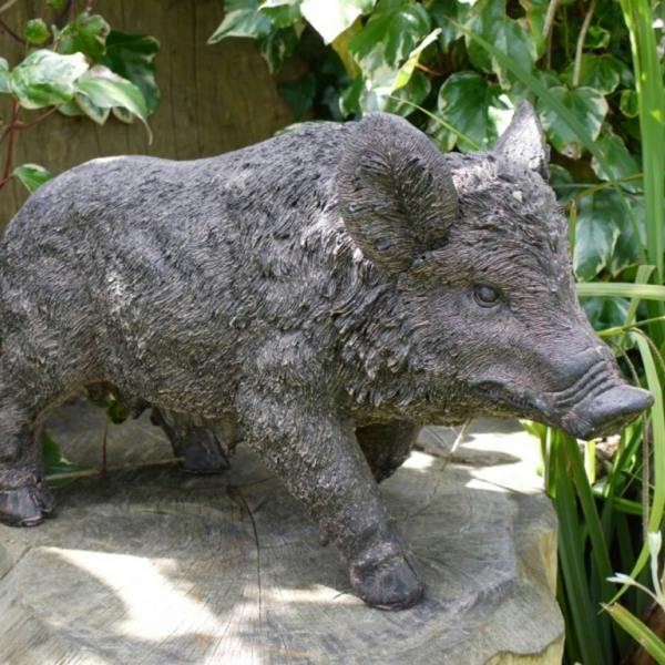 Black Pig Outdoor Ornament