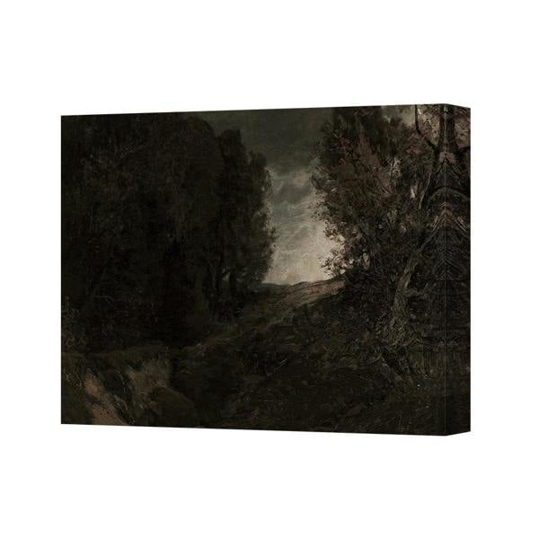 Benjamin Tate Design Dark Landscape Canvas Wall Art Forest Path Painting