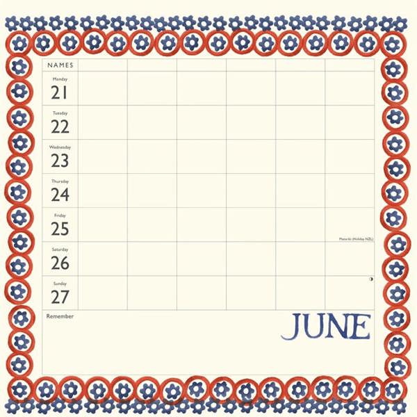 Emma Bridgewater, Sponged Family Organiser 2027, Family Planners, Week To View, Lifestyle, Gift