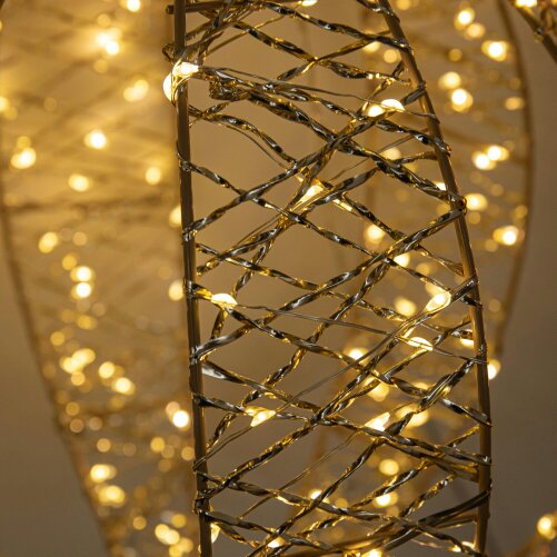 Samuel Alexander 30cm Gold MicroBrights Christmas Light up Ball with 240 Warm White LEDs