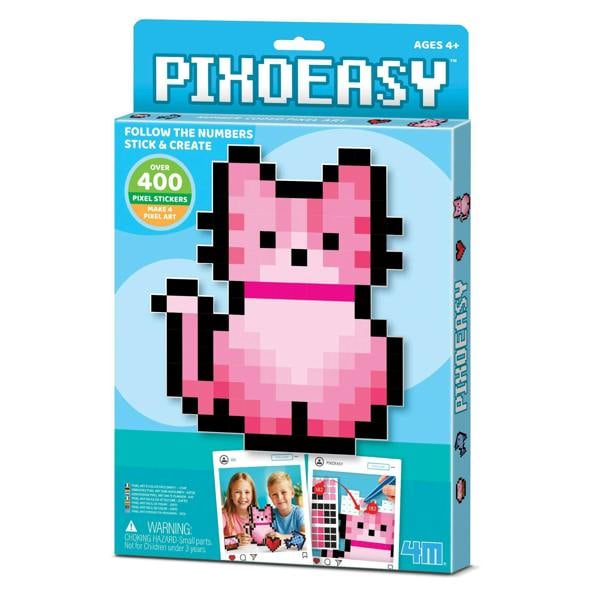 4M Pixoeasy Cat | Pixel Art Kit | Craft Set for Kids